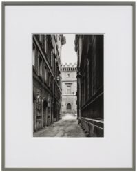 THOMAS STRUTH. Via della Gatta, Rome, 1990. Gelatin silver print, 33 3/4 x 26 3/4 inches (framed). Courtesy the artist and Marian Goodman Gallery.