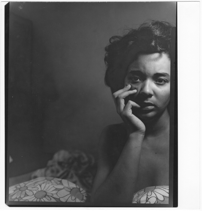 Carla Williams. Untitled (curls) #7, 1984-1985, printed 1984-1985, gelatin silver print, image dimensions: 7 1/2 x 6 1/2 inches, paper dimensions: 7 3/4 x 7 3/4 inches 