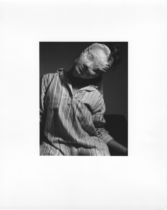 Carla Williams. Untitled (lace) /(red flannel I) #5, 1984-1985, printed 1984-1985, gelatin silver print, image dimensions: 5 3/8 x 3 1/4 inches, paper dimensions: 10 x 8 inches 