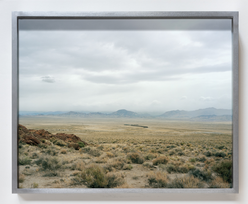 Justine Kurland. Like a Black Snake, 2008, pigment print, 15 x 12 inches // Window Blowing Through Columbia Gorge, 2008, pigment print, 9 x 7 1/4 inches, printed 2023, mounted on aluminum, 15 x 12 inches, edition of 6