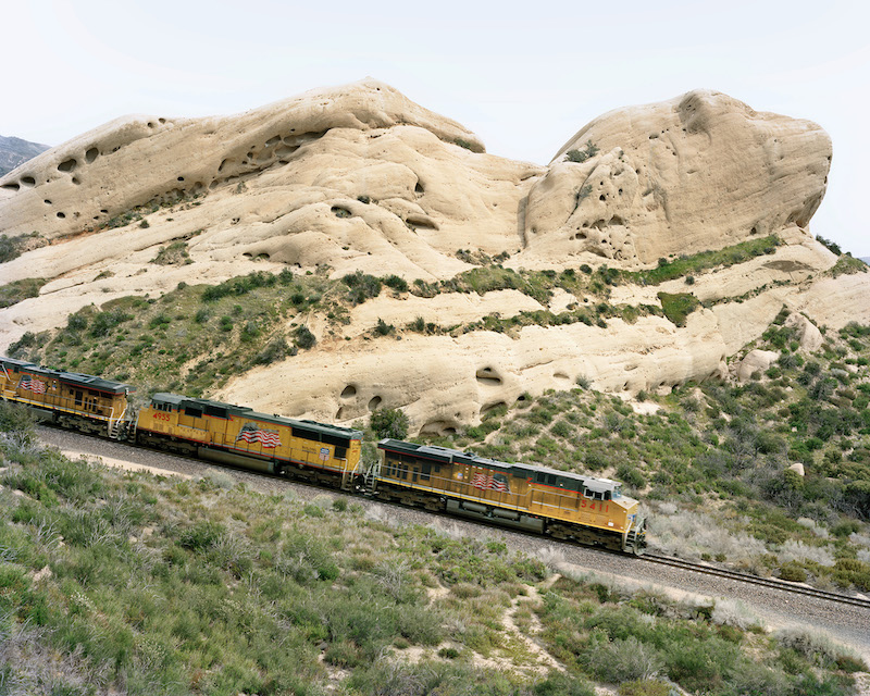 Justine Kurland: This Train, 2005-2011 - UP 4955 and UP 5411 Sliding Down Mormon Rocks, 2009:1
